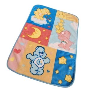 VTG Care Bear Baby Child Blanket Funshine Cheer Bedtime Stars Moon Throw